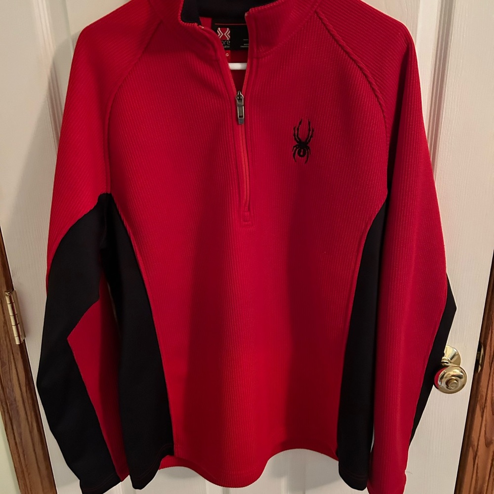 Spyder Red and Black Core Pullover - Large